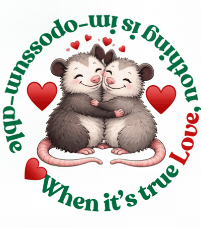 Opossums Hugging When It's True Love GIF
