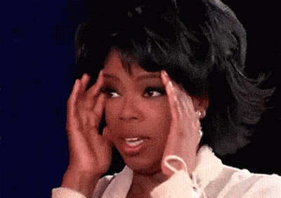 Oprah Winfrey Holding Head Funny Face GIF
