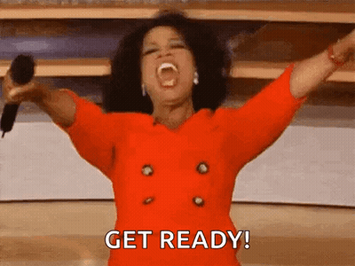 Oprah Winfrey Holding Microphone And Screaming GIF