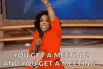 Oprah Winfrey Holding Microphone Saying You Get A Meeting GIF