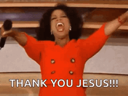 Oprah Winfrey Shouting Thank You Jesus GIF