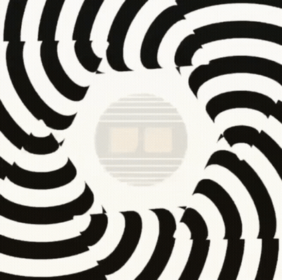 Optical Illusion Black And White Stripes With Circle GIF