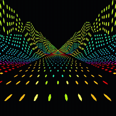 Optical Illusion Rainbow Tunnel Black Background GIF