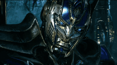 Optimus Prime Close Up Blue Eyes GIF