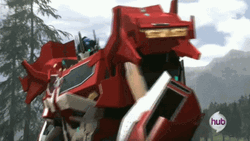 Optimus Prime Ferocious Expression GIF