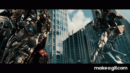 Optimus Prime Intense Combat GIF