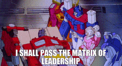 Optimus Prime Passing The Matrix Of Leadership GIF