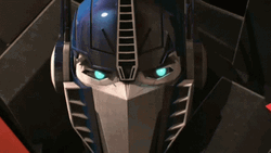Optimus Prime Steely Eyed Gaze GIF