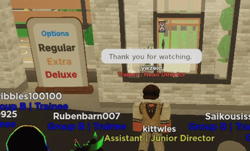 Options Regular Extra Deluxe Thank You For Watching GIF