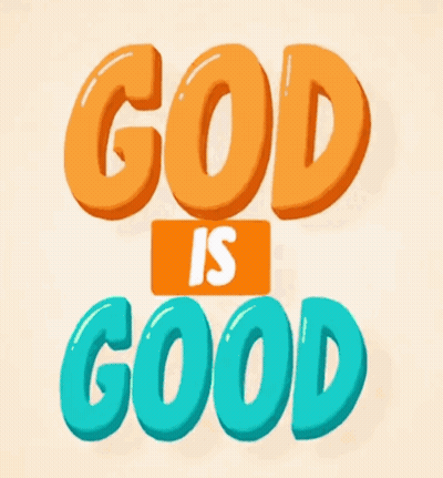 Orange and Blue God Is Good Sign