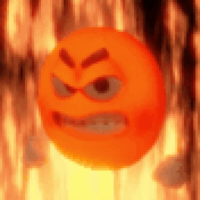 Orange Angry Smiley Face GIF