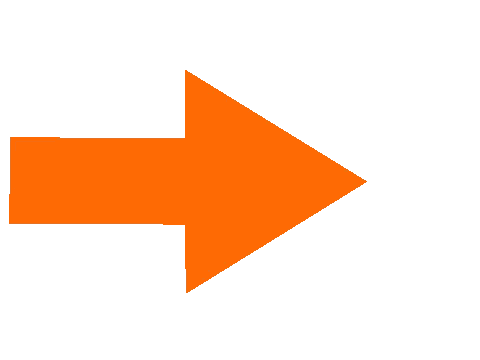 Orange Arrow Pointing Right Sticker