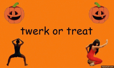 Orange Background Pumpkins Twerk Or Treat GIF
