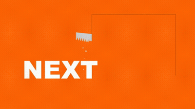 Orange Background With Green Square Next GIF