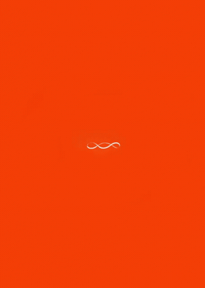 Orange Background With White Circle Letter E GIF