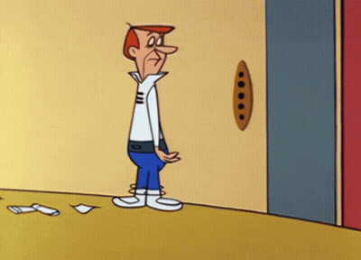 Orange Car With Big Eyes Driving Down Street GIF