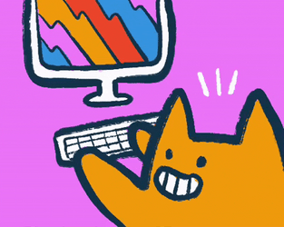 Orange Cat Click GIF