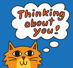 Orange Cat Thinking Of You