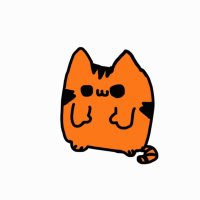 Orange Cat With Black Stripes And Tail GIF