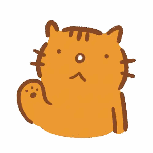 Orange Cat With White Face Sticker