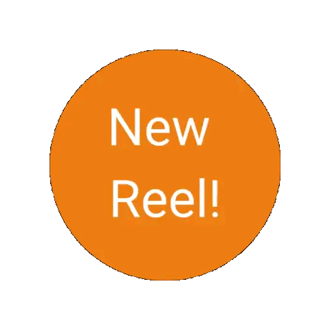 Orange Circle Saying New Reel Sticker