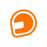 Orange Circle With White G Sticker