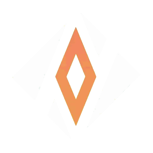 Orange Diamond With White Center Sticker