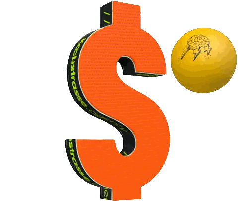 Orange Dollar Sign Next To Astros Ball Sticker