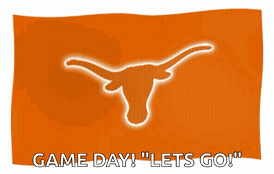 Orange Flag Longhorn Game Day Lets Go GIF