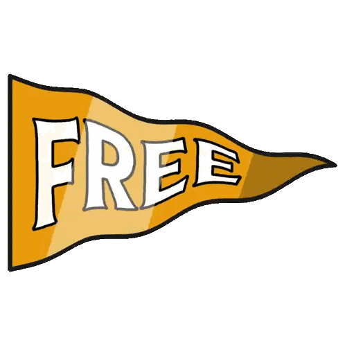 Orange Flag With Free Text Sticker