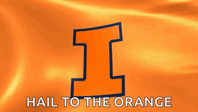 Orange Flag With Letter I GIF