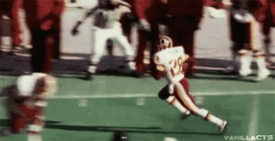 Orange Football Helmet With White Horse On Black GIF