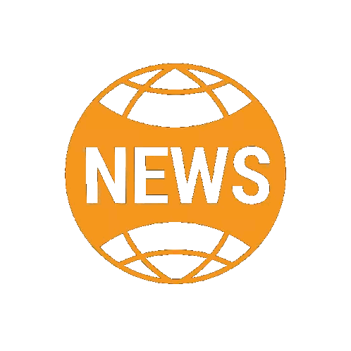 Orange Globe News Logo Sticker