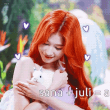 Orange Haired Sana Beautiful Stare GIF
