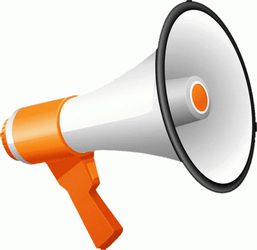 Orange Handle Animated Megaphone GIF