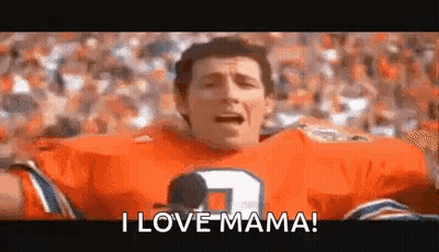 Orange Jersey Man Says I Love Mama To Crowd GIF