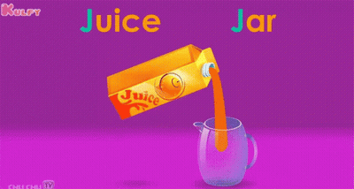 Orange Juice Poured Into Pitcher GIF