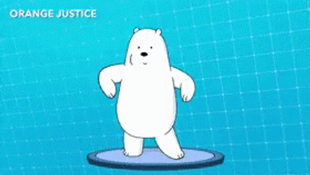 Orange Justice Dance Ice Bear GIF