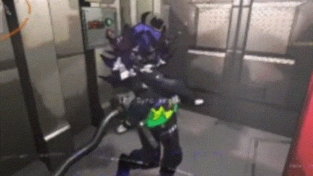 Orange Justice Dance Masked Anime Girl GIF