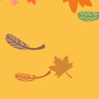 Orange Leaf Saying Happy Fall GIF