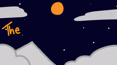 Orange Moon With Orange Text GIF