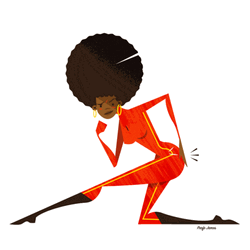 Orange Nalgadas Lady Slap Herself GIF