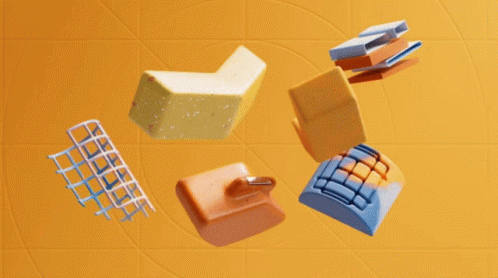 Orange Object On Yellow Background GIF