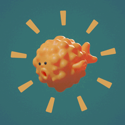 Orange Pufferfish Toy Oh GIF