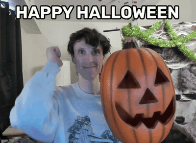 Orange Pumpkin With Carved Face GIF