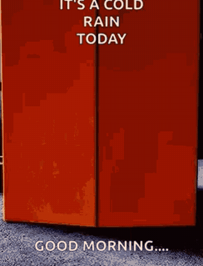 Orange Refrigerator It's A Cold Rain Today GIF