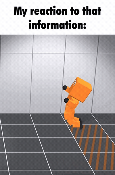 Orange Robot My Reaction To That Information GIF