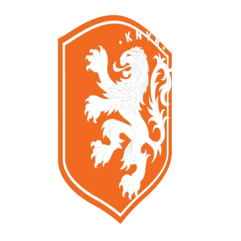 Orange Shield With White Lion Knvb Sticker