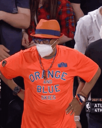 Orange Shirt Man Saying Orange And Blue Skies GIF