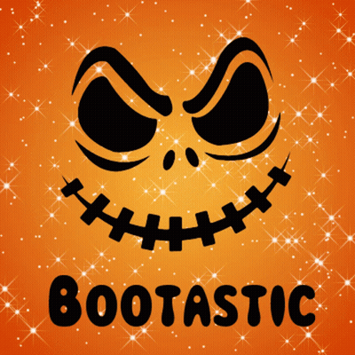 Orange Skull With Bootastic GIF